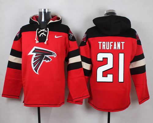Nike Falcons #21 Desmond Trufant Red Player Pullover NFL Hoodie - Click Image to Close